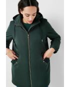 Parka con forma de rana verde oscuro
