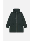 Parka con forma de rana verde oscuro