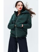 Parka con forma de rana verde oscuro