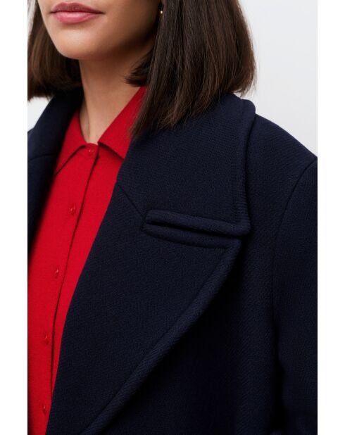 Manteau en laine Gabanone bleu marine