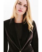 Blazer Aurora in cotone color cioccolato