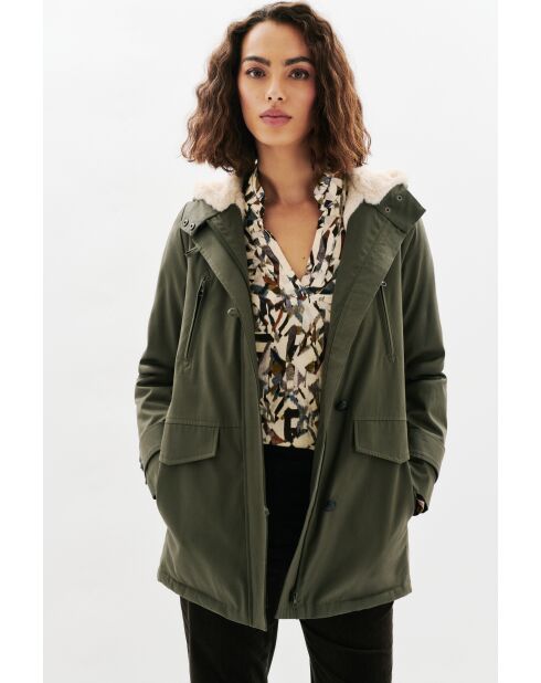 Parka Electra in cotone verde kaki