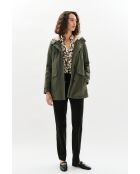 Parka Electra de algodón verde caqui