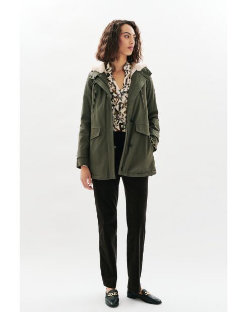 Parka Electra in cotone verde kaki