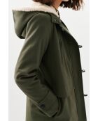 Parka Electra de algodón verde caqui