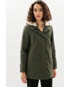 Parka Electra de algodón verde caqui