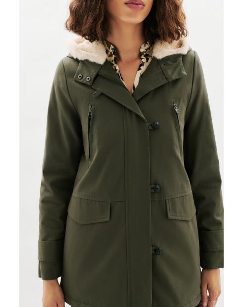 Parka Electra in cotone verde kaki