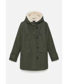 Parka Electra de algodón verde caqui