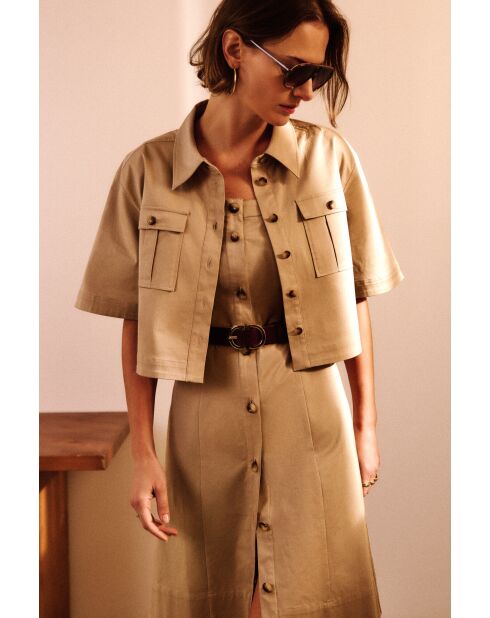 Robe en coton Ravy taupe
