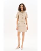 Taupe rok van katoen Jane