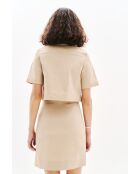 Taupe rok van katoen Jane