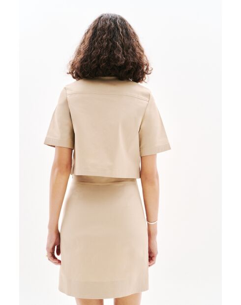 Taupe rok van katoen Jane