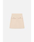 Taupe rok van katoen Jane