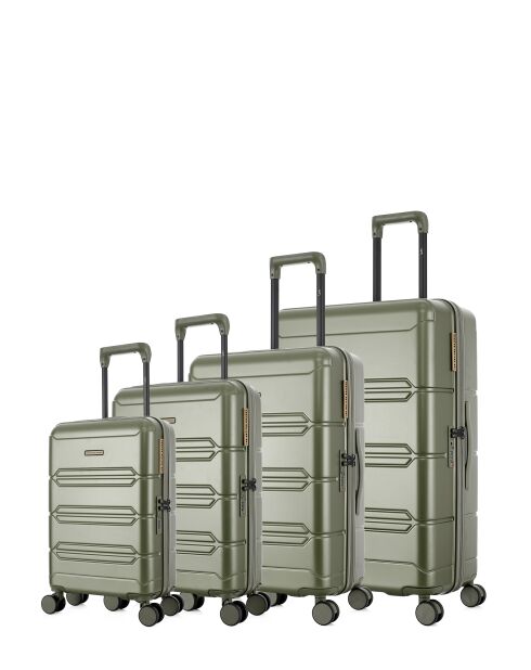 Lynda-O khakifarbenes Koffer-Set 4-teilig