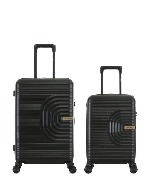 Set mit 2 schwarzen XS Celia Wochenend- und Kabinenkoffern