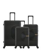 Set mit 3 großen Koffern, Wochenende und Kabine Celia schwarz