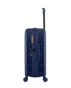 Valise Moyen Séjour Lynda M bleu foncé - 66x42,5x25,5 cm