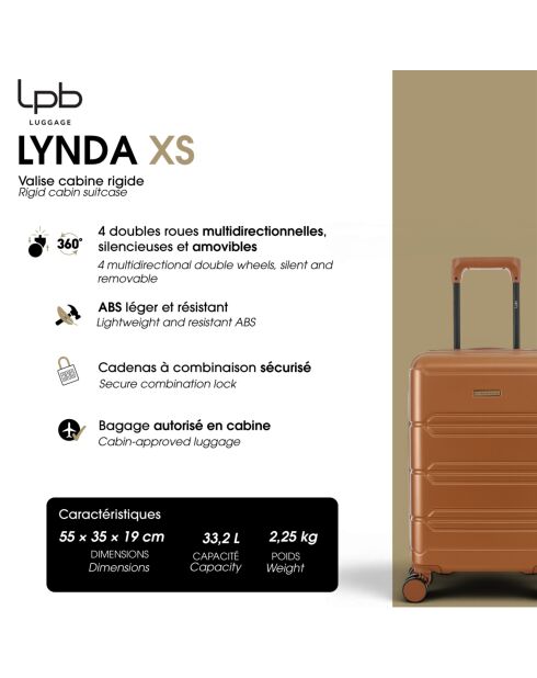Valise Cabine Lynda XS chérie - 55x35x19 cm