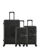 Set mit 3 großen Koffern, Kabine und Kabine XS Celia schwarz