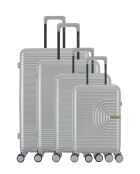 Set mit 4 silbernen Celia-O-Koffern