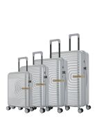 Set mit 4 silbernen Celia-O-Koffern