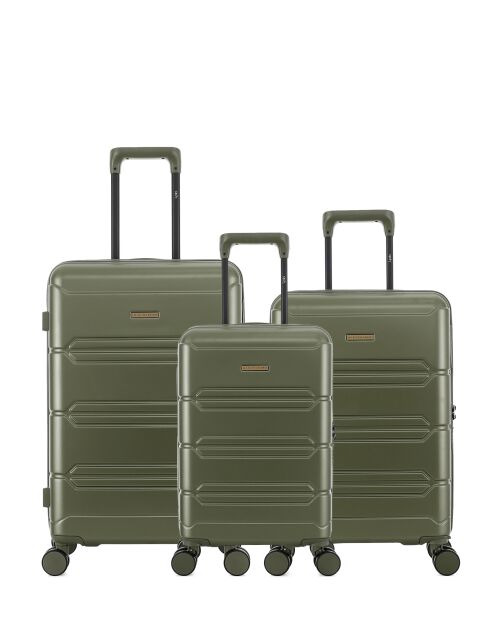 Set aus 3 Koffern Weekend, Kabine und Kabine XS Lynda khaki