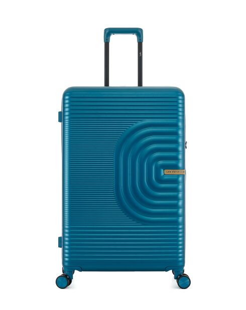 Set aus 2 großen Koffern und Kabine Celia Pfauenblau