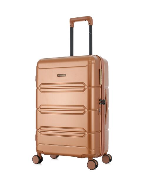 Valise Moyen Séjour Lynda M brun - 66x42,5x25,5 cm