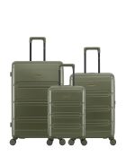 Lynda Set mit 3 großen Koffern, Weekend und Cabin XS, Khaki
