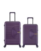 Set mit 2 lila Celia Wochenend- und Kabinenkoffern