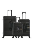 Set mit 3 großen Koffern, Weekend und Kabine XS Celia schwarz