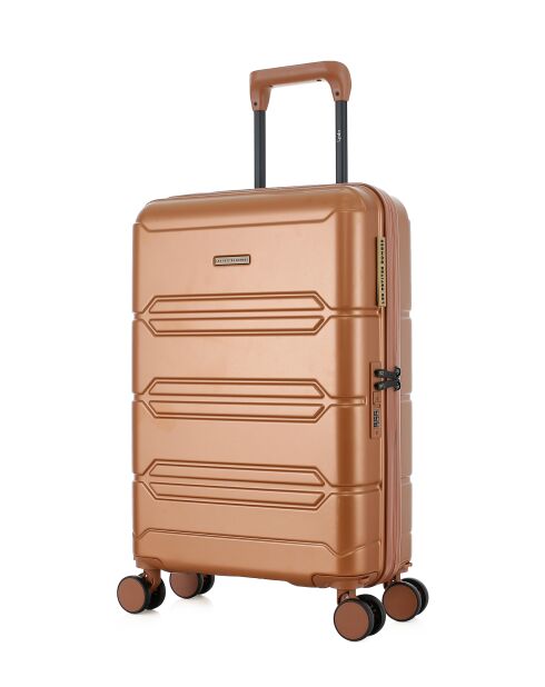 Valise Cabine Lynda S brun - 59x39x20 cm