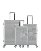 Set mit 3 großen Koffern, Wochenende und Kabine Celia Silver