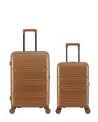 Set aus 2 Wochenend- und Handgepäckkoffern XS Lynda braun