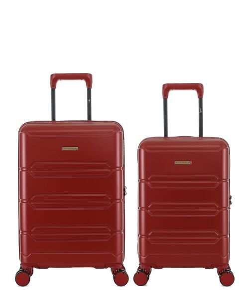 2er-Set Lynda Burgundy XS Kabinen- und Kabinenkoffer