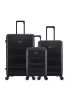 Lynda Set mit 3 großen Koffern, Weekend und Cabin XS, Schwarz