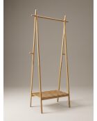 Scaffale pieghevole con ripiano in bambù Maya marrone - 60/73x42x160 cm