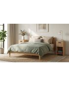 2 comodini Faustine con 1 cassetto in legno - 20x30x49,5 cm