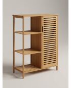 Mobile da bagno in bambù Maya con ripiano a 3 ripiani - 66x33x87 cm