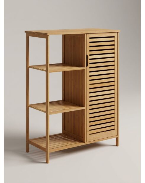 Mobile da bagno in bambù Maya con ripiano a 3 ripiani - 66x33x87 cm