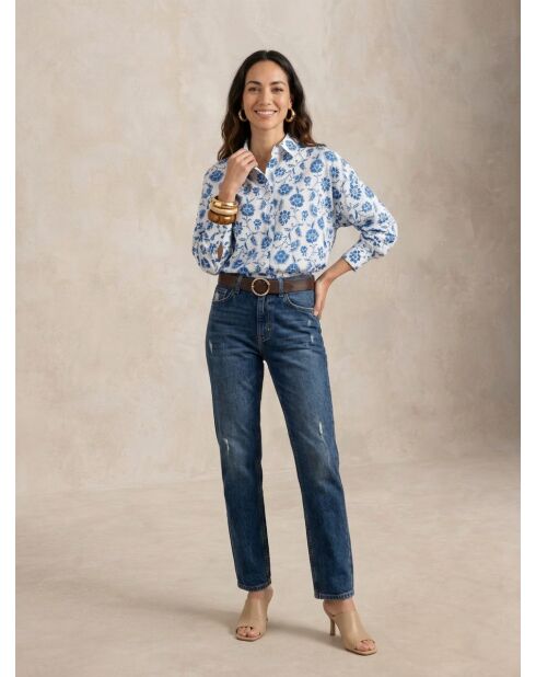 Chemise Iris bleue