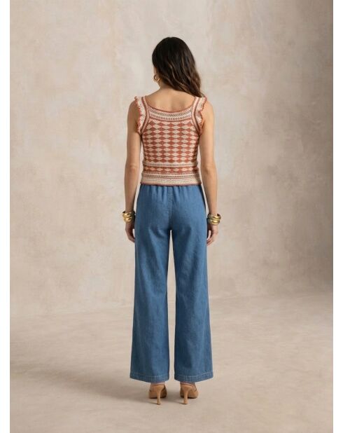 Top in maglia 61099020 Rosso
