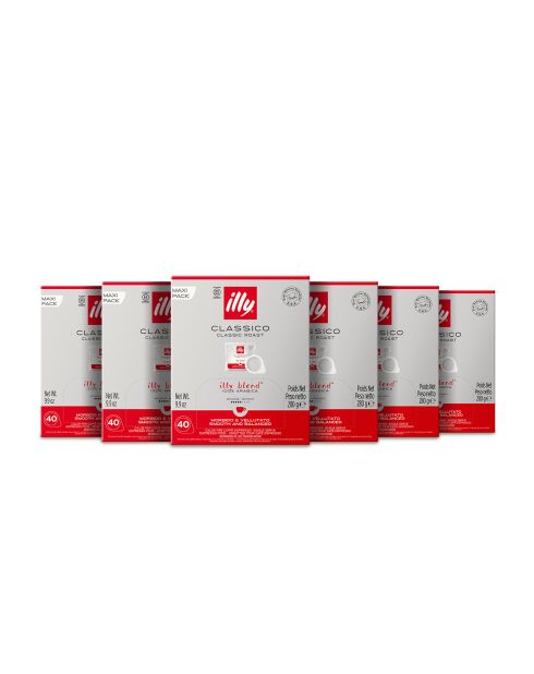6 Boîtes de 40 monodoses E.S.E torréfaction classico - 6x280 gr