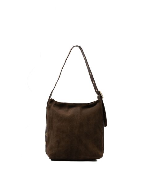 Sac porte épaule en cuir Nova moka - 35x35x14 cm