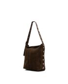 Sac porte épaule en cuir Nova moka - 35x35x14 cm