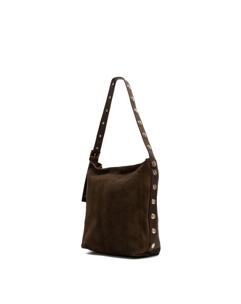 Sac porte épaule en cuir Nova moka - 35x35x14 cm