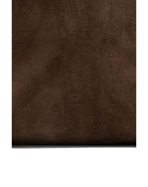 Sac porte épaule en cuir Nova moka - 35x35x14 cm
