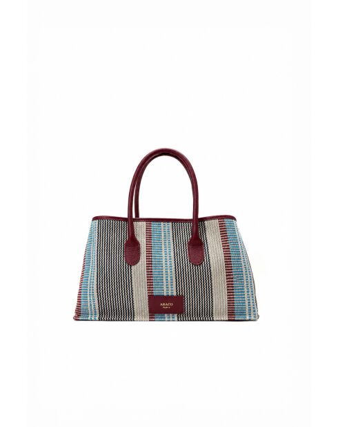 Sac à main en cuir Lyn rouge - 34x22x15 cm