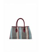 Sac à main en cuir Lyn rouge - 34x22x15 cm