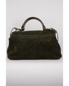 Sac à main en cuir Mick vert bouteille - 40x25x14 cm